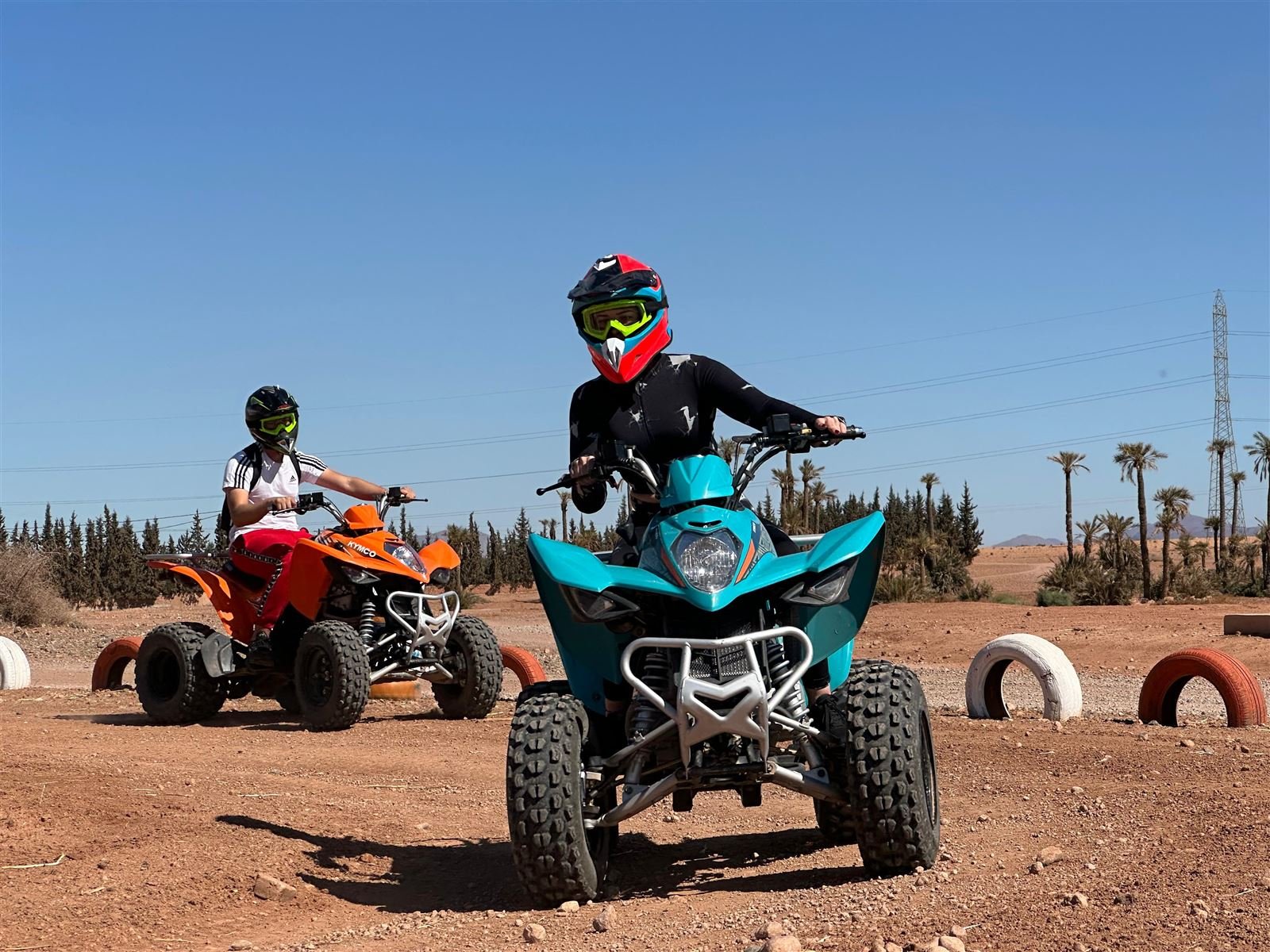 Two Quad Bikers Track Marrakech