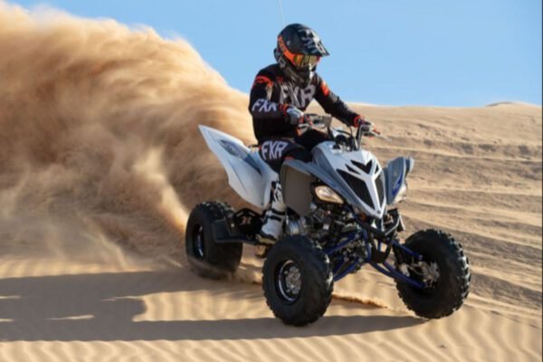 Yamaha Raptor 700 quad riding the dunes near Marrakech